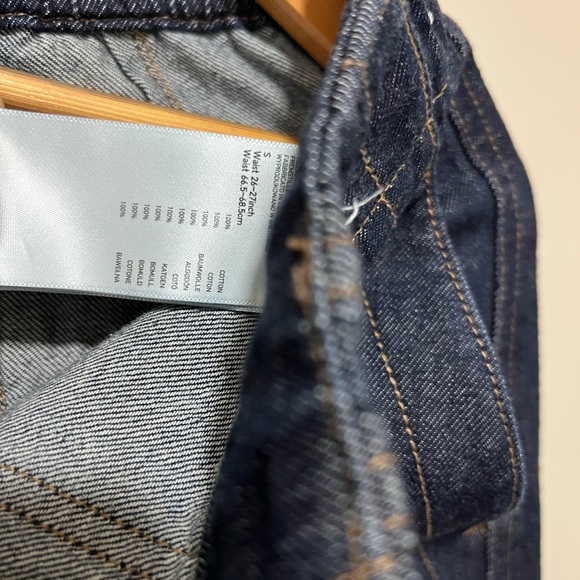 •NEW•UNIQLO 100% Cotton Elastic Waist Barrel Jeans - Picture 6 of 9